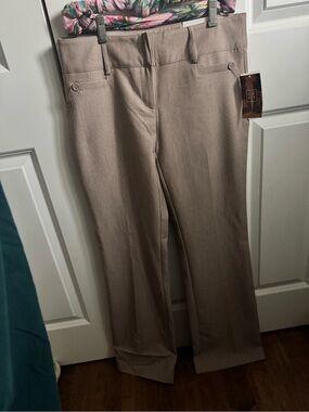 Joe B Light Taupe Straight-Leg Dress Pants
